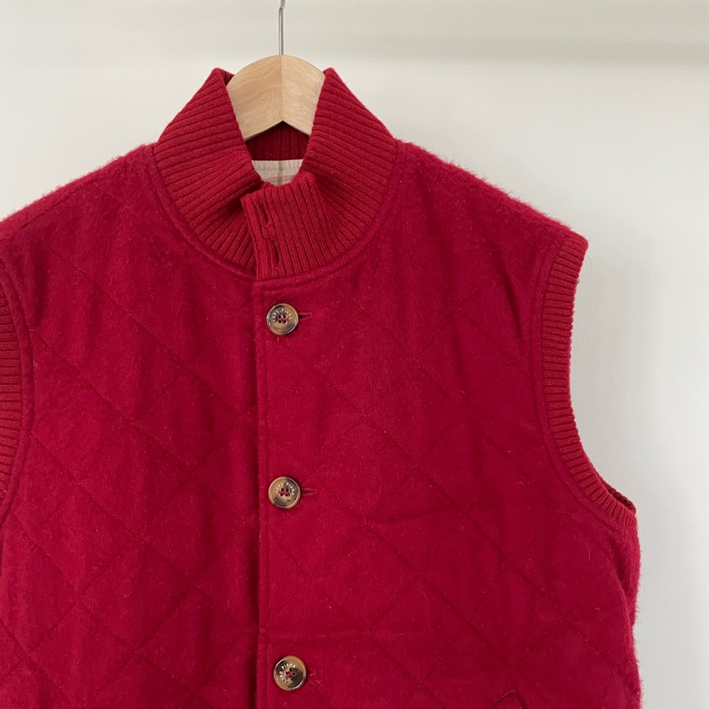 Loro Piana Men's Red Quilted Vest